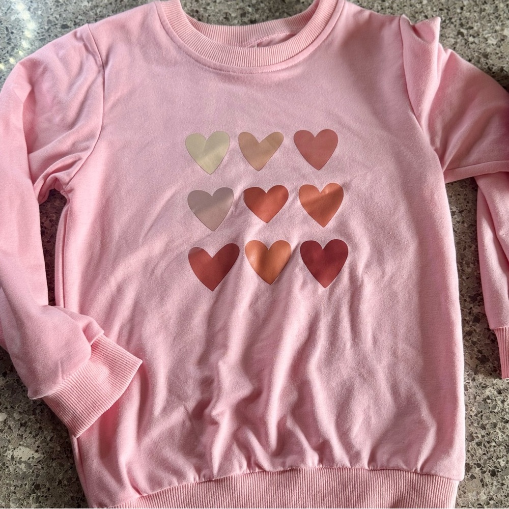 Pink Heart Kids Pajamas - Picture 3 of 12